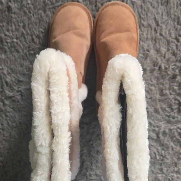 NIB Michael Kors Sz 8 Tan Suede Boots - Picture 11 of 14